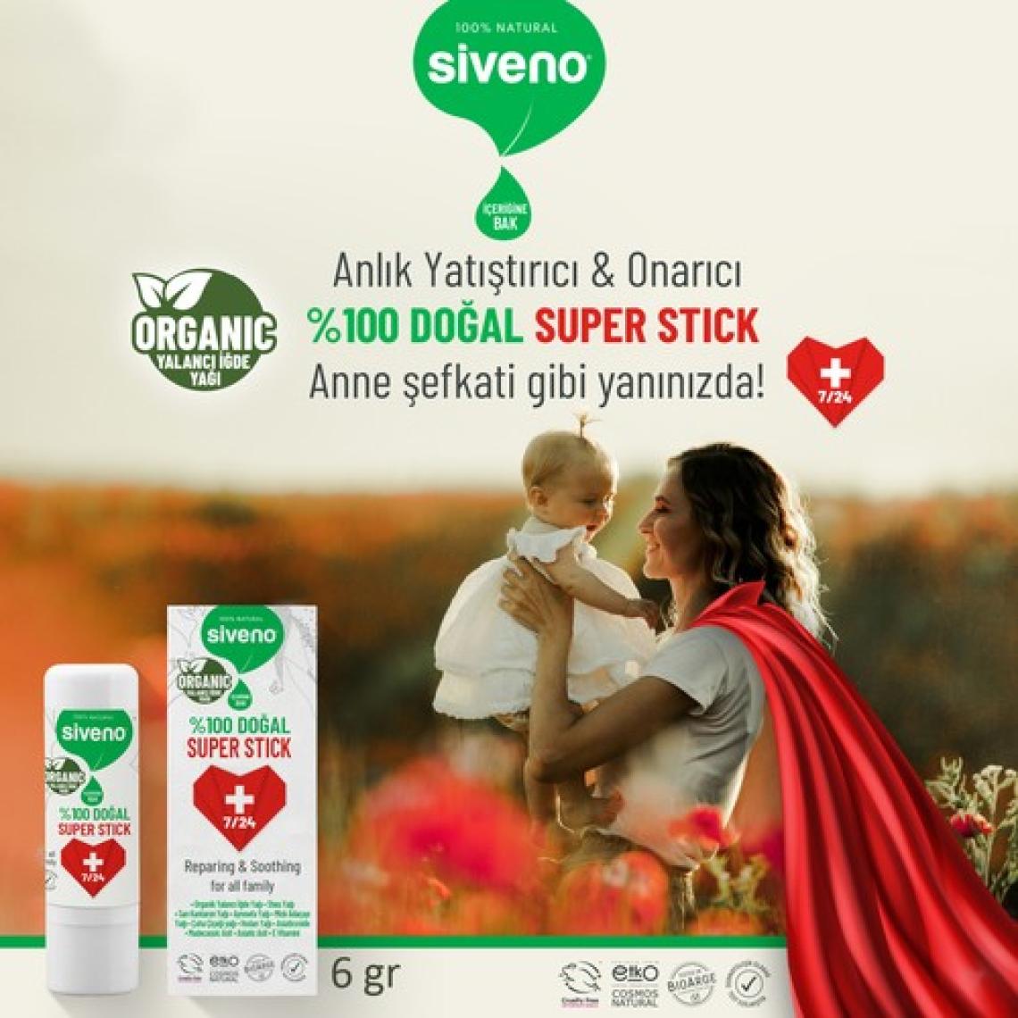 Siveno Sivrisinek ve Kene Kovucu Sprey Losyon 50 ml & Siveno %100 Doğal Super Stick 6 G Set