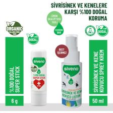 Siveno Sivrisinek ve Kene Kovucu Sprey Losyon 50 ml & Siveno %100 Doğal Super Stick 6 G Set