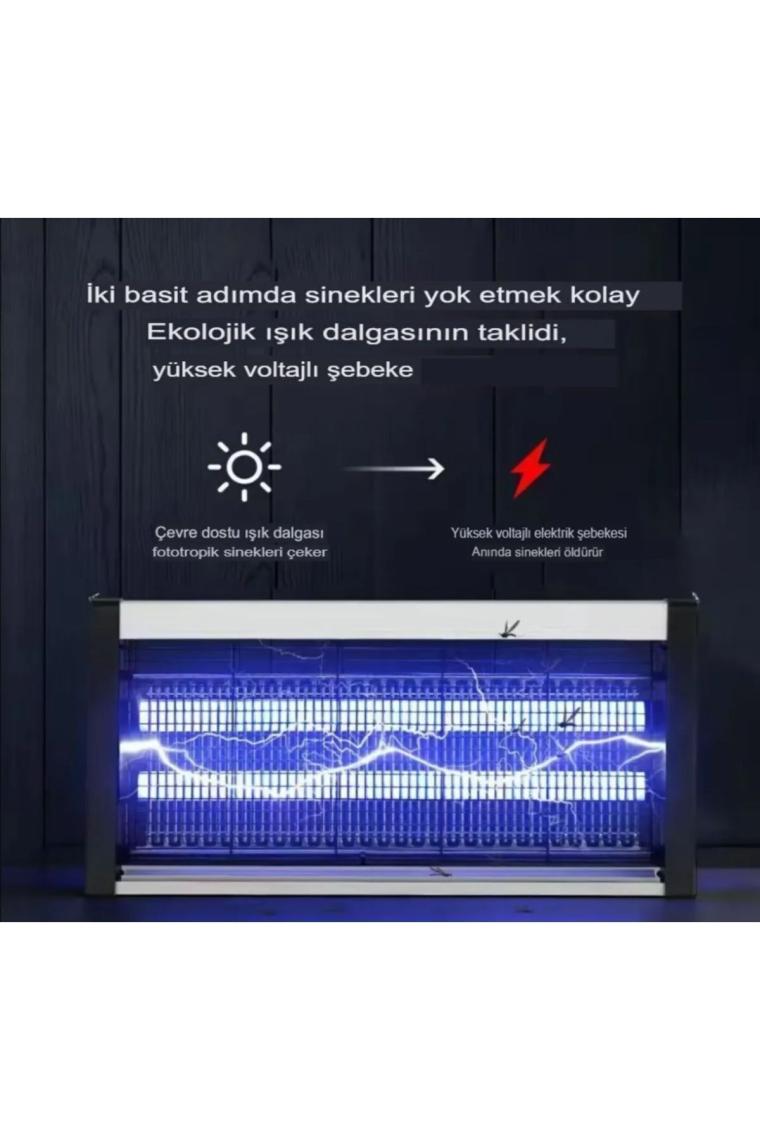 Büyük Boy Sinek Öldürücü 2000v Iki Ledli Büyük Boy