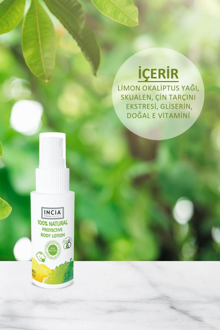 %100 Doğal Koruyucu Vücut Losyonu Sprey Yenidoğan Bebek Çocuk Için Limon Okaliptus Vegan 50 ml