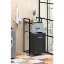 Dehalimited DH11 Raflı Çamaşır Sepeti Banyo Dolabı Kirli Sepetli Banyo Düzenleyici Çamaşırlık