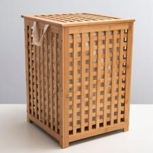 Chakra Bambu Çamaşır Sepeti M Natural - 62 x 45 x 45