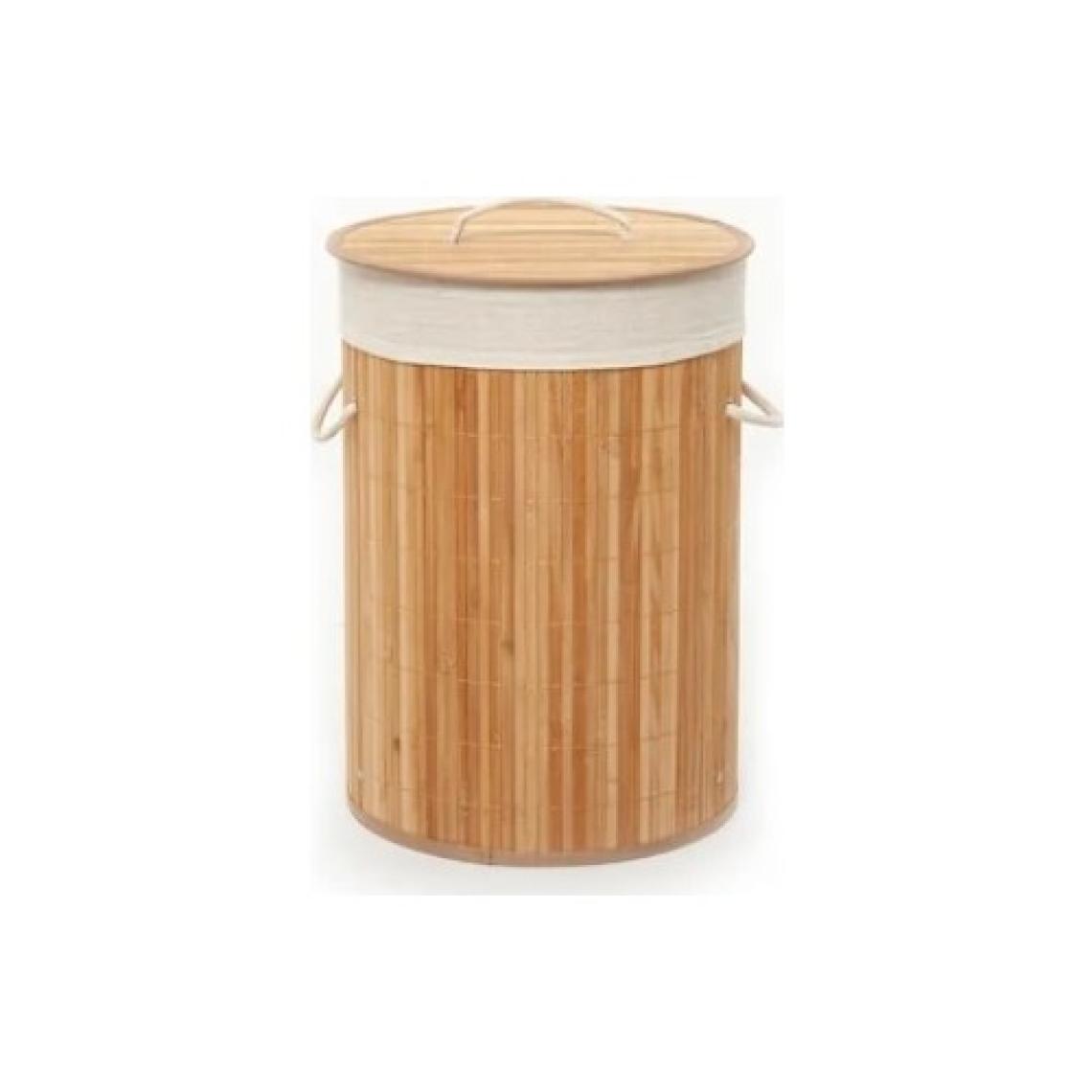 Rem Lorin Bambu Katlanır Oval Tek Hazneli Çamaşır Sepeti 35x50 cm – Yıkanabilir İç Bezli ve Dayanıklı Tasarım