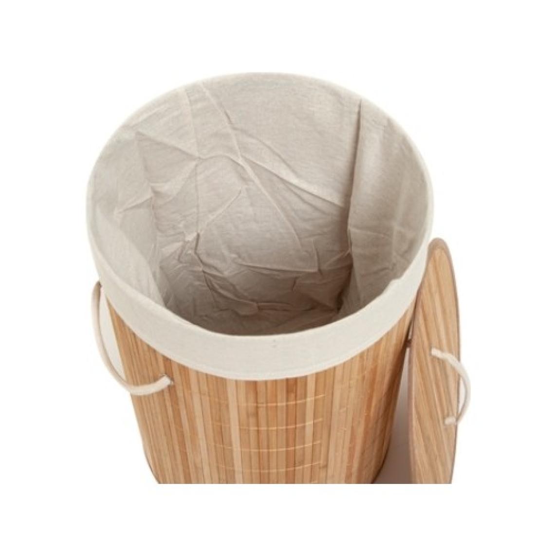 Rem Lorin Bambu Katlanır Oval Tek Hazneli Çamaşır Sepeti 35x50 cm – Yıkanabilir İç Bezli ve Dayanıklı Tasarım