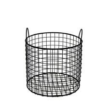 Wess Dizayn Metal Tel Sepet Dekoratif Saklama Kabı Yuvarlak Model WD-243