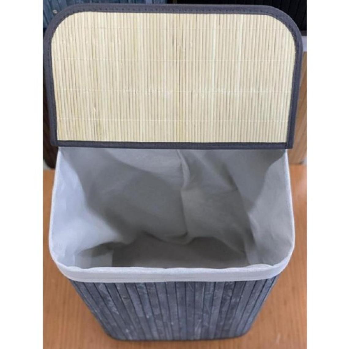 Sever Bambu Kirli Çamaşır Sepeti Gri Dikdörtgen PR33279