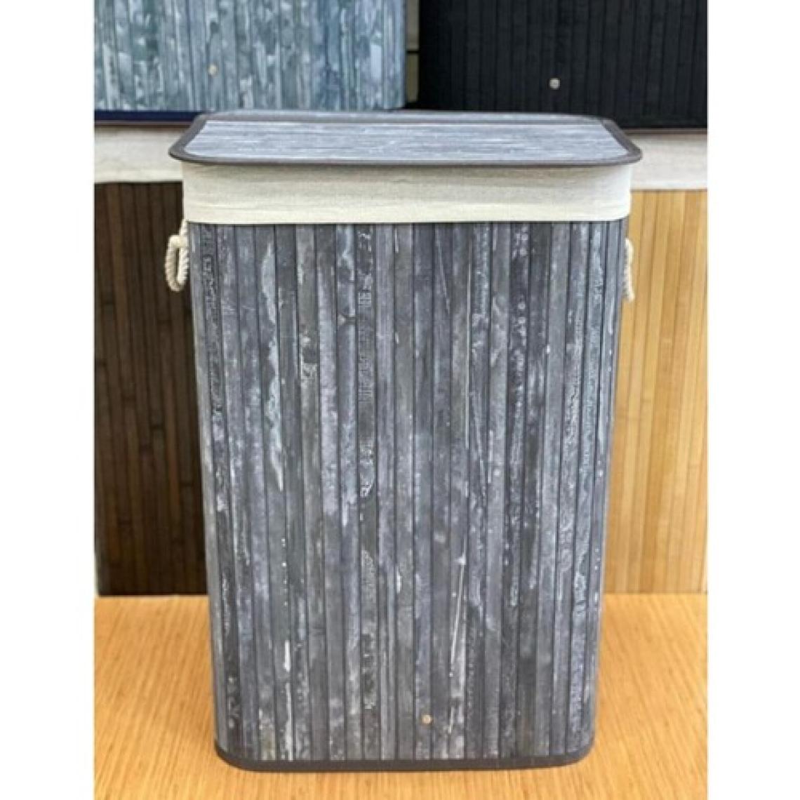 Sever Bambu Kirli Çamaşır Sepeti Gri Dikdörtgen PR33279