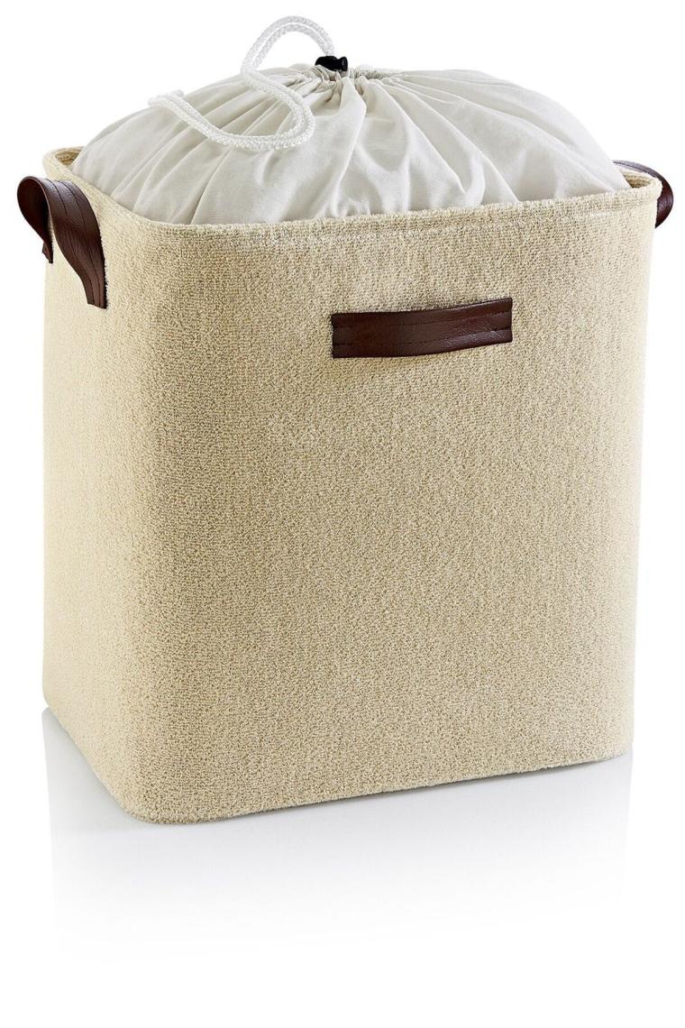 Prendi Home Havlu Kumaş Dikdörtgen Katlanır Banyo Kirli Çamaşır Dolap Içi Düzenleyici Saklama Sepeti 40X50X30