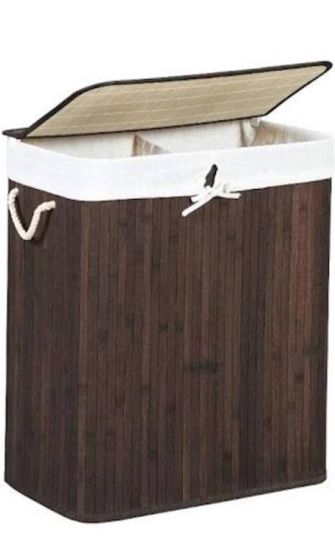Naturel Bambu Katlanabilir Kirli Çamaşır Sepeti