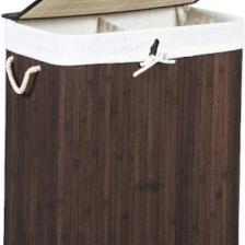 Naturel Bambu Katlanabilir Kirli Çamaşır Sepeti