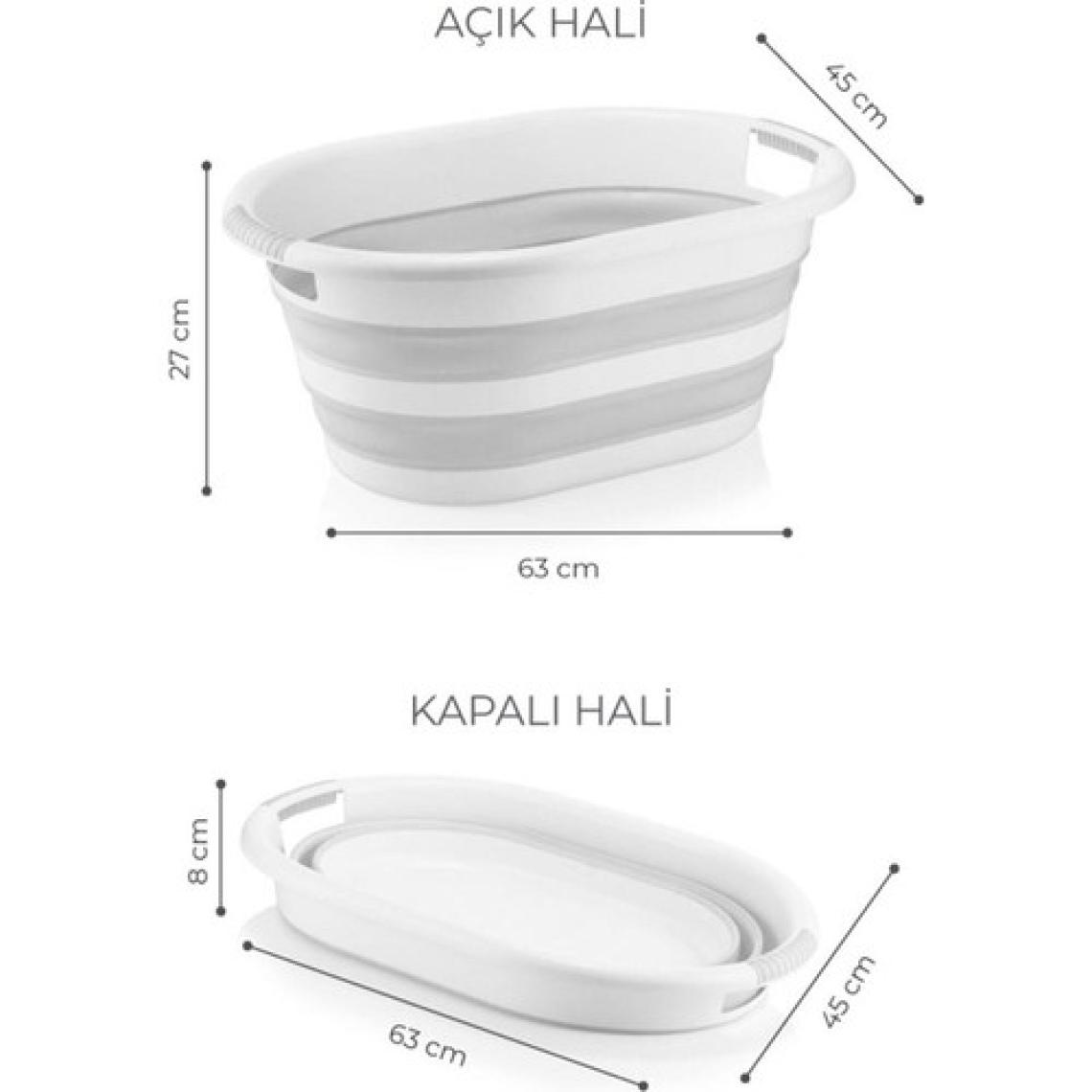 Magic Akordion Katlanır Çamaşır Sepeti - 38 Litre