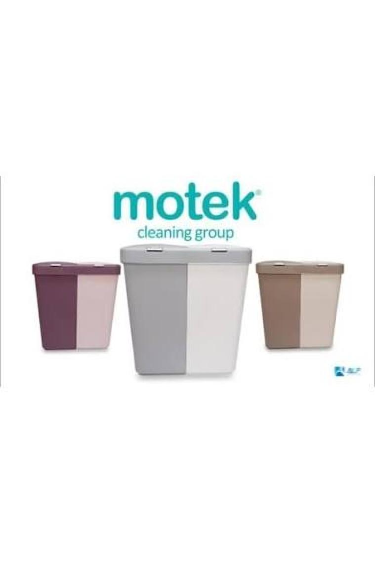 Motek Ikili Dokunmatik Kapaklı Kirli Çamaşır Sepeti