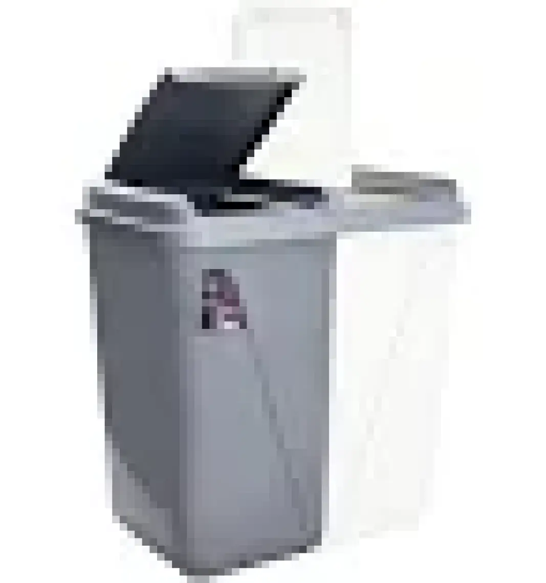 Violet 60 Lt Çift Gözlü Çamaşır Sepeti Gri-Beyaz