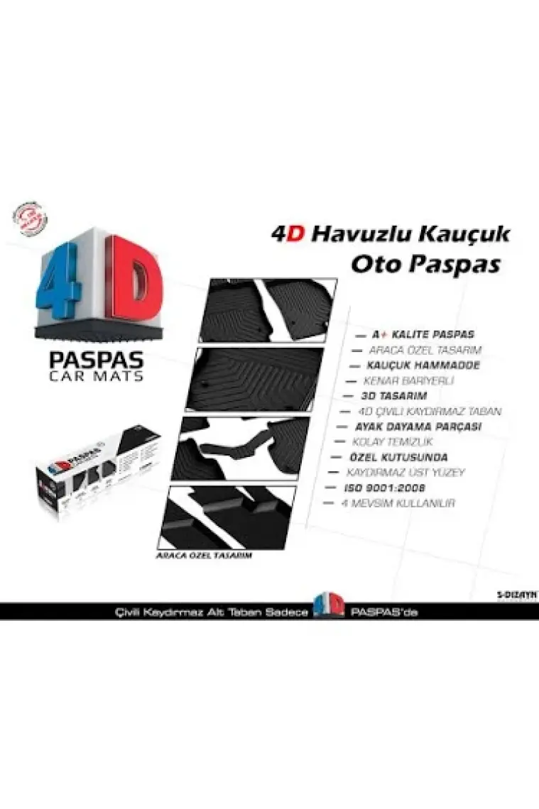 S-Dizayn Suzuki Vitara 4D Havuzlu Paspas 2015-2019 A+ Kalite