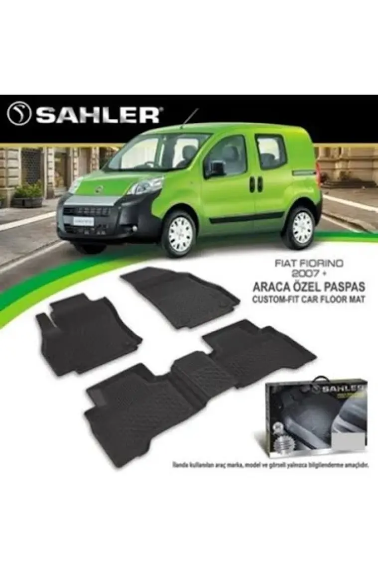 Sahler  Fiat Fiorino (2008 - 2019) Uyumlu 4.5D Premium Havuzlu Paspas- Fiorino (Benzinli Modelde 2025 Yılına Kadar Uyumludur)
