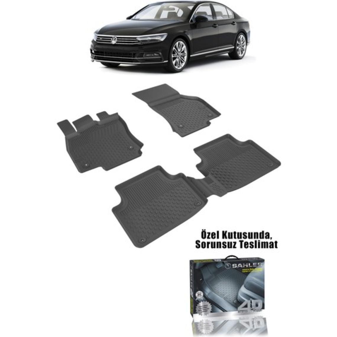Sahler Volkswagen Passat B8-B8.5 2015-2023  4.5D Havuzlu Paspas Siyah