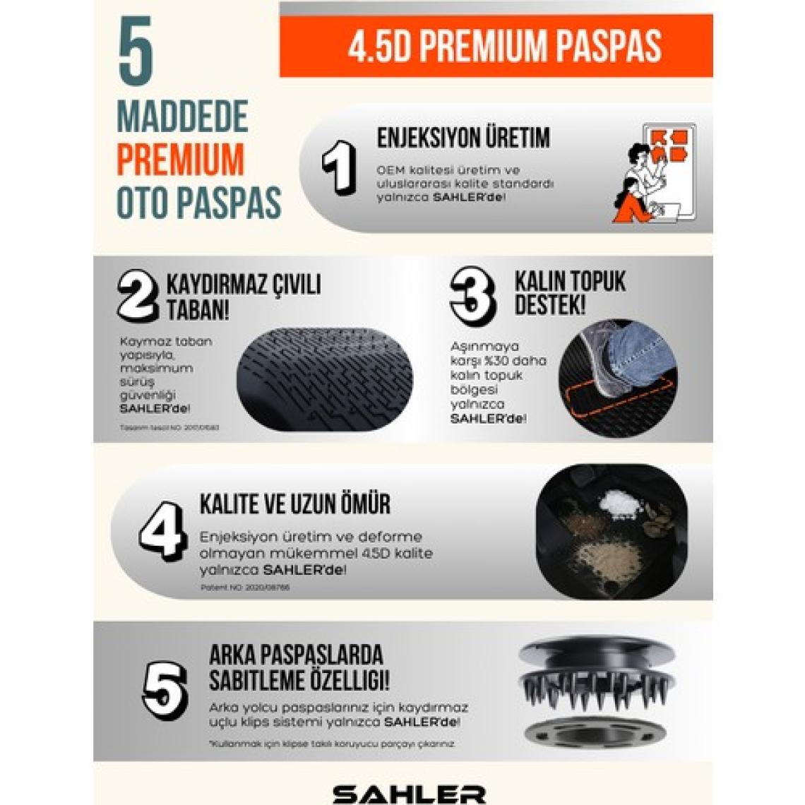 Sahler Byd Seal U Dm-i 2024+ Uyumlu 4.5D Premium Havuzlu Oto Paspas- SEAL U DM-İ