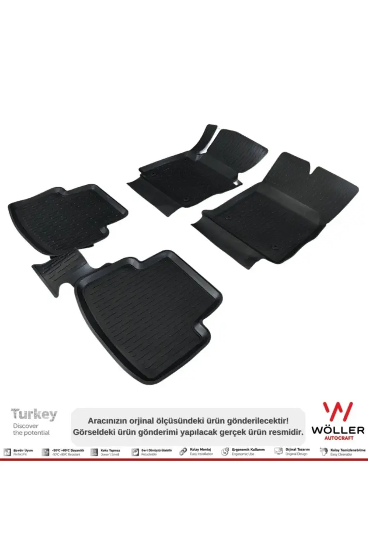 Wöller Volkswagen Caddy Paspas 2010 2015 Arası 3D Havuzlu Wöller Paspas
