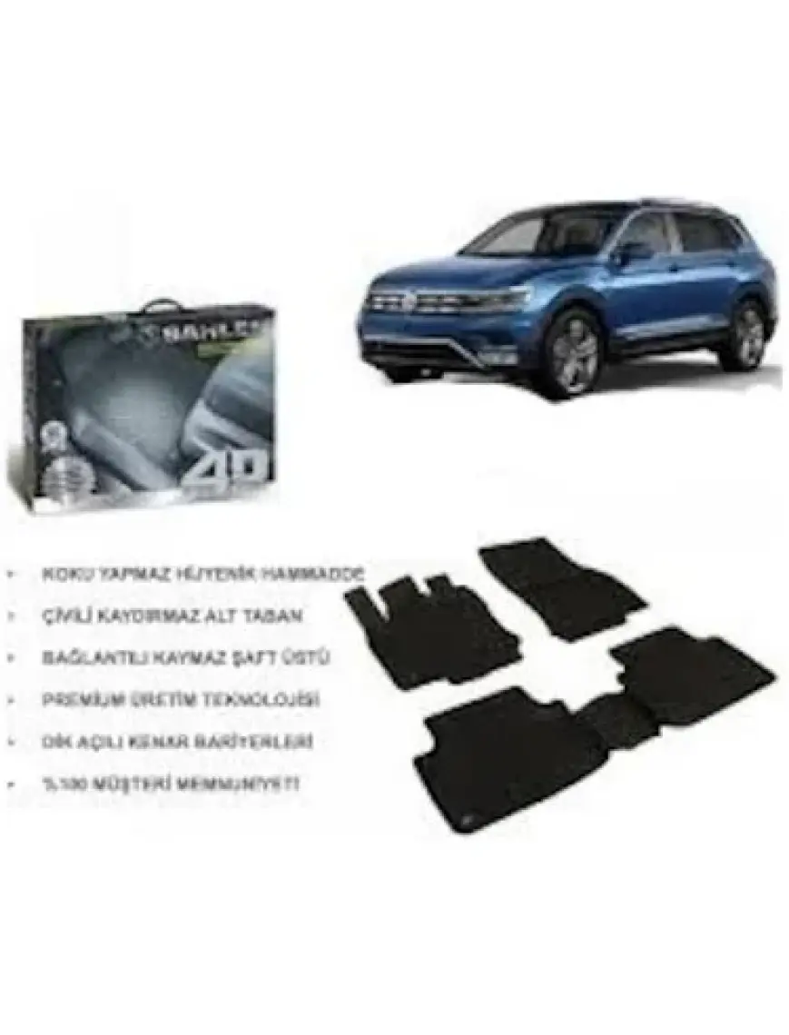 Sahler Volkswagen Tiguan  2016-2024  4.5D Havuzlu  Paspas Siyah