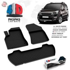 S-Dizayn Peugeot Partner Tepee 4D Havuzlu Paspas 2008-2018 110 HP A+ Kalite