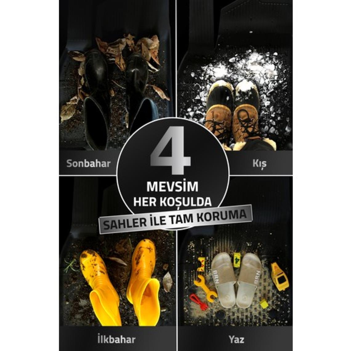 Sahler Ford Fiesta 2009-2017 İçin 4.5D Premium Özel Havuzlu Paspas Mat Siyah- Fiesta