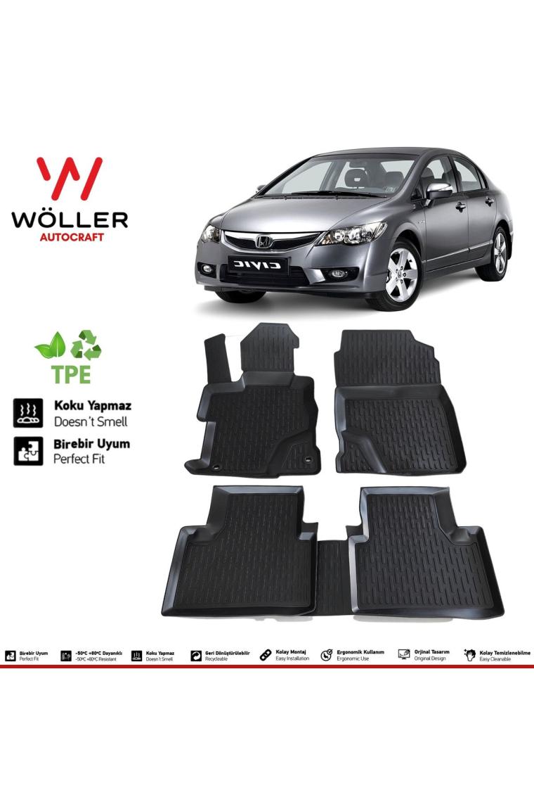 Türkmen Honda Civic Fd6 4d Havuzlu Paspas 2007-2012 Arası