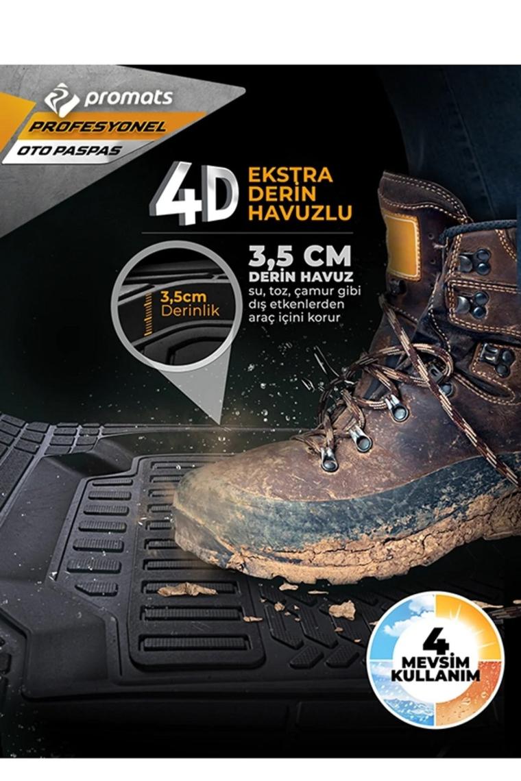 Dnz Fiat Egea Sw Station Wagon 3D Maximum Pro Siyah Oto Paspas