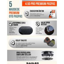 Sahler Nissan Qashqai 2014 -2020 Uyumlu 4.5D Premium Havuzlu Paspas- J11 Qashqai