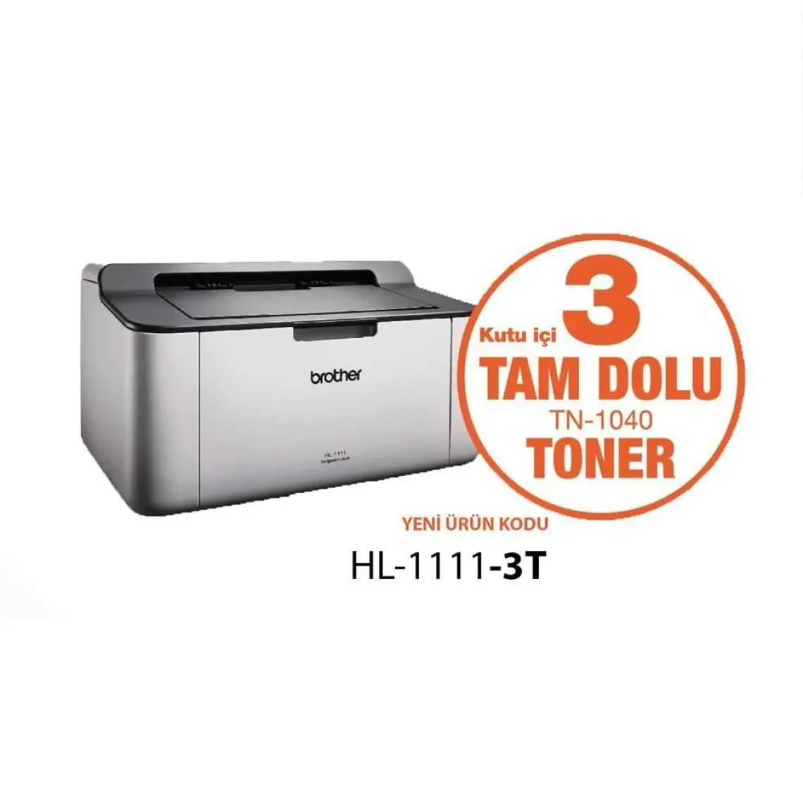 Brother HL-1111 Mono Lazer Yazıcı Tam Dolu Tonerli