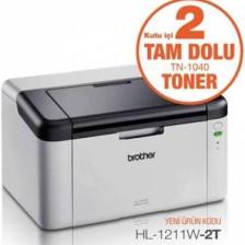 Brother HL-1211W-2T Mono Lazer USB/Wi-Fi A4 Yazıcı -  2 Tam Dolu Tonerli