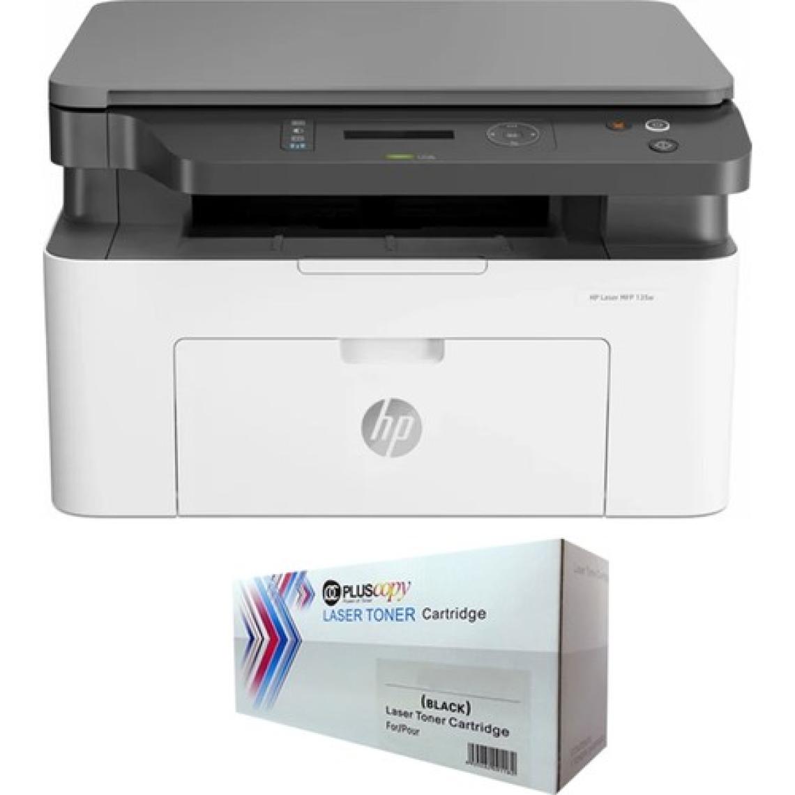 HP Laser MFP 135a Lazer Yazıcı 4ZB82A + Sınırsız Chipli Tam Dolu Pluscopy Tonerli