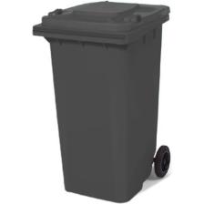 Nemkar Tekerlekli Plastik Çöp Konteyneri 120 Lt Antresit Gri