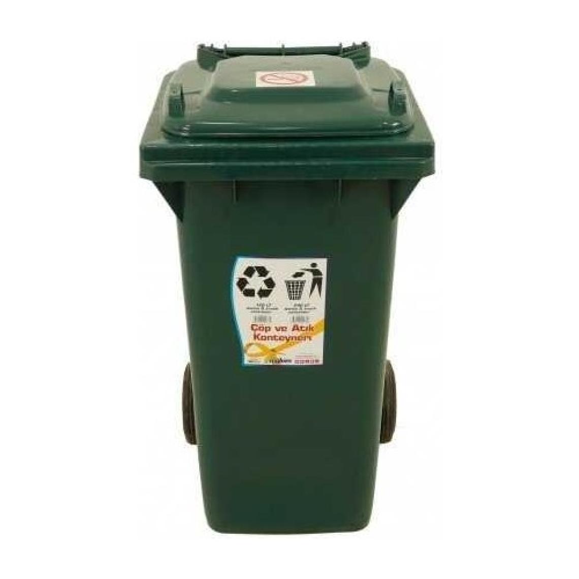 Sağlam Plastik Çöp ve Atık Konteyneri 120 Lt Tekerlekli Eko