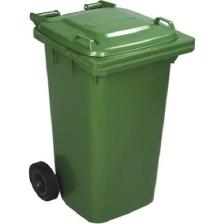 Safell Plastik Çöp Konteyneri 240 Litre Konteyner - A+ Isıya Karşı Dayanıklı Malzeme - Yeşil