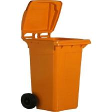 Safell Plastik Çöp Konteyneri 240 Litre Konteyner - A+ Isıya Karşı Dayanıklı Malzeme - Turuncu