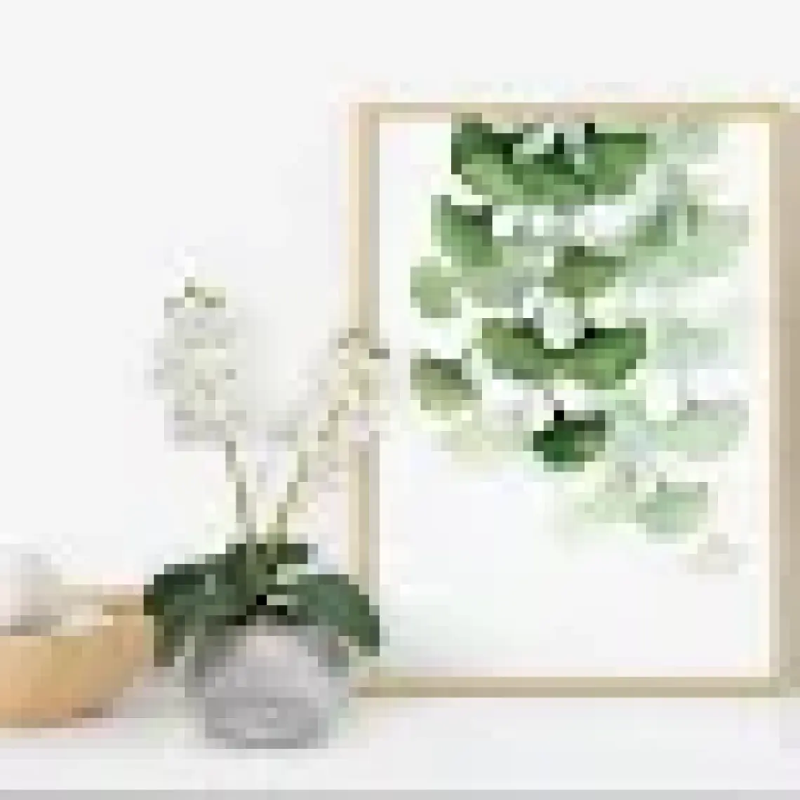 Çiçekmisin Mermer Saksıda Dekoratif Orkide Yapay Çiçek