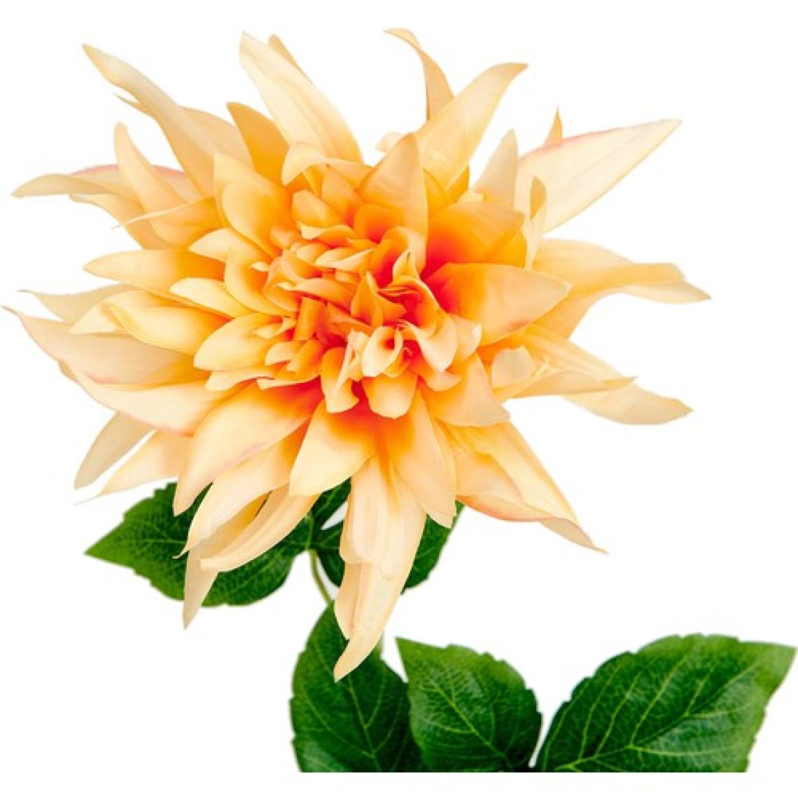Q-Art Dekoratif Dahlia Turuncu Yapay Çiçek - 64 cm