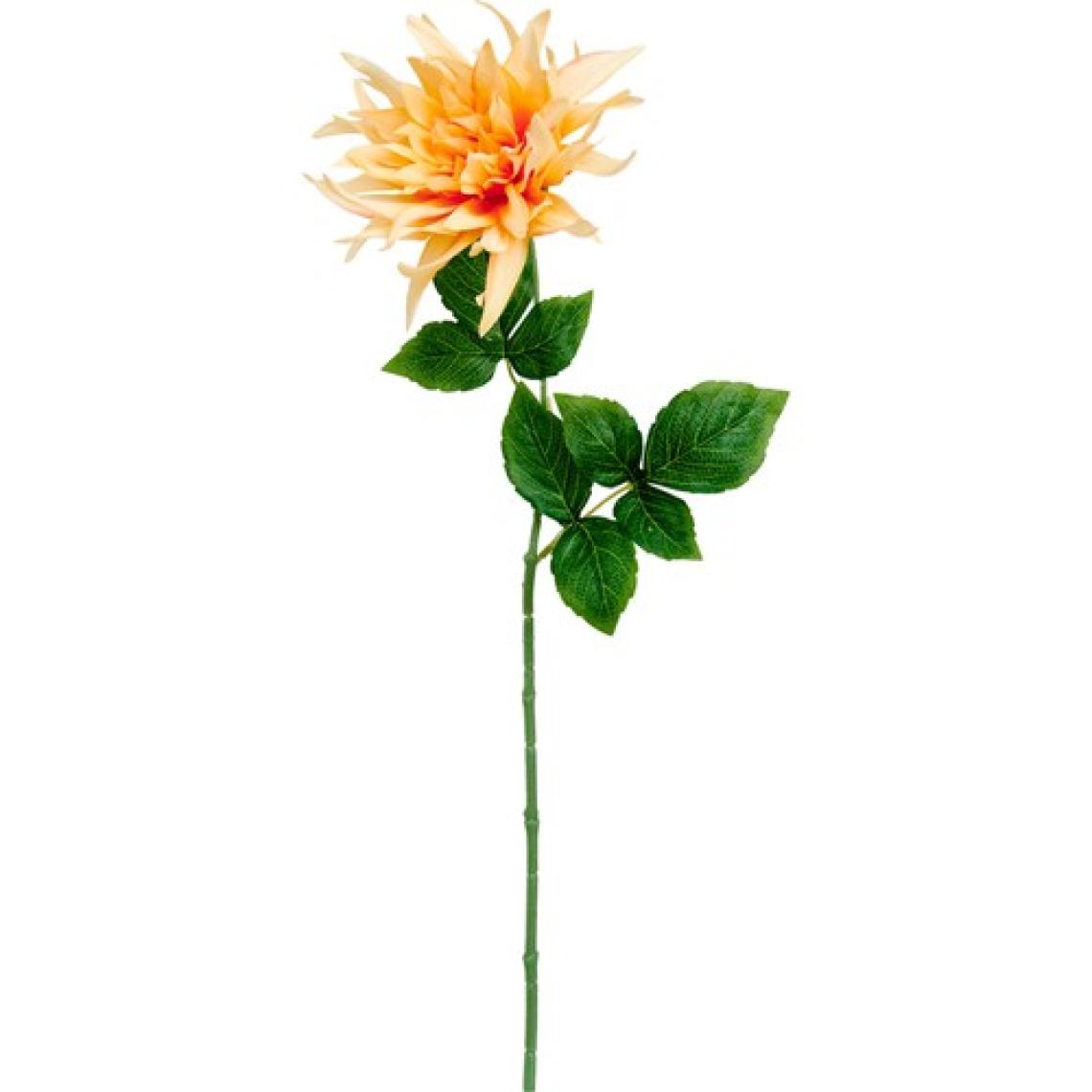 Q-Art Dekoratif Dahlia Turuncu Yapay Çiçek - 64 cm