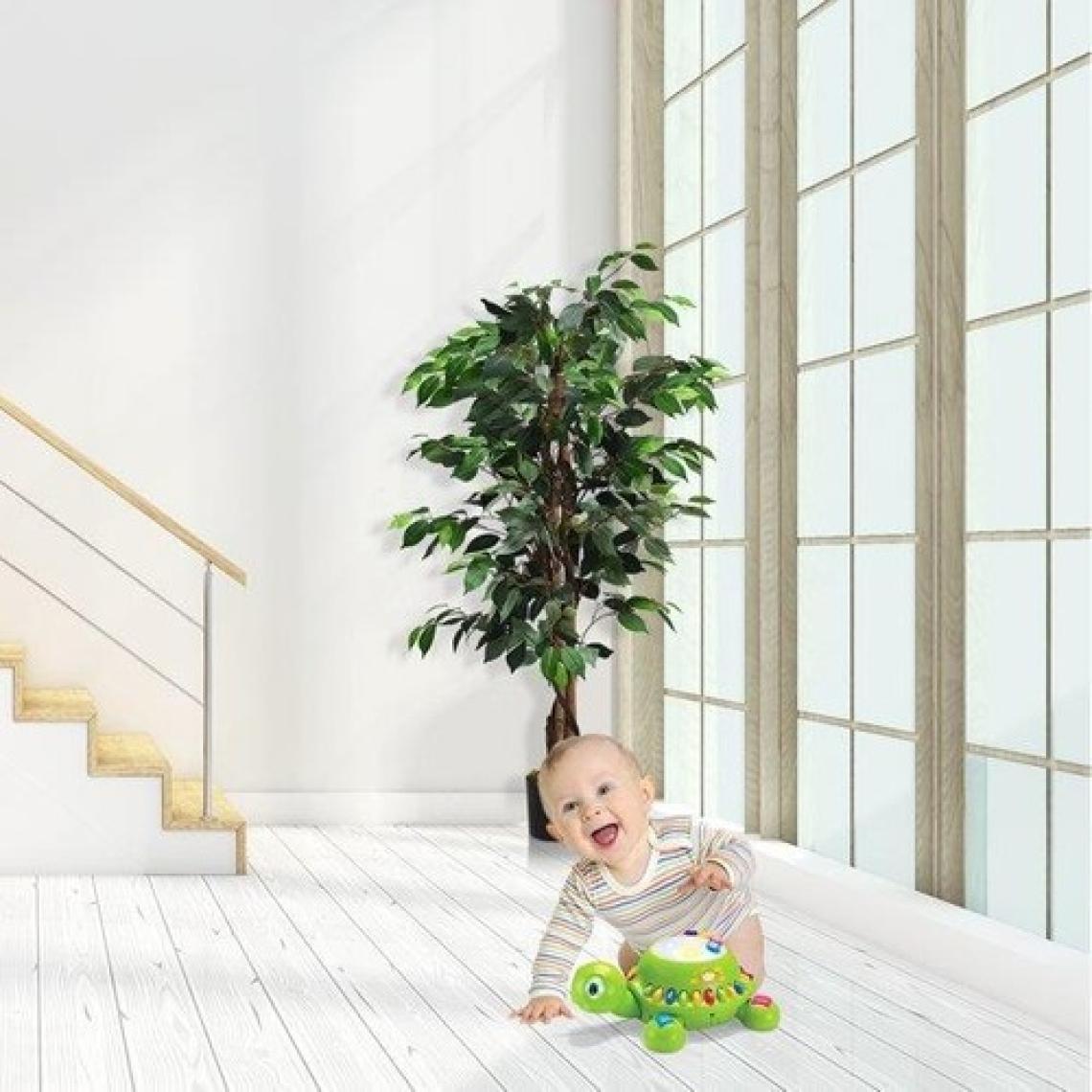 Nettenevime Yapay Ağaç Benjamin 2 Gövdeli Çalılı 120X70CM Siyah Plastik Saksılı