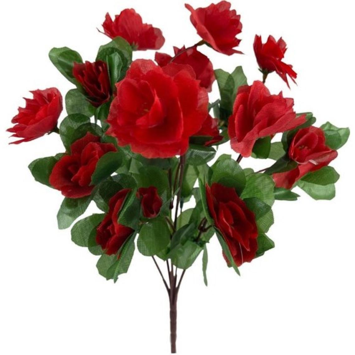 Nettenevime Yapay Çiçek Kırmızı Açelya Demeti 7 Dallı 33*20CM