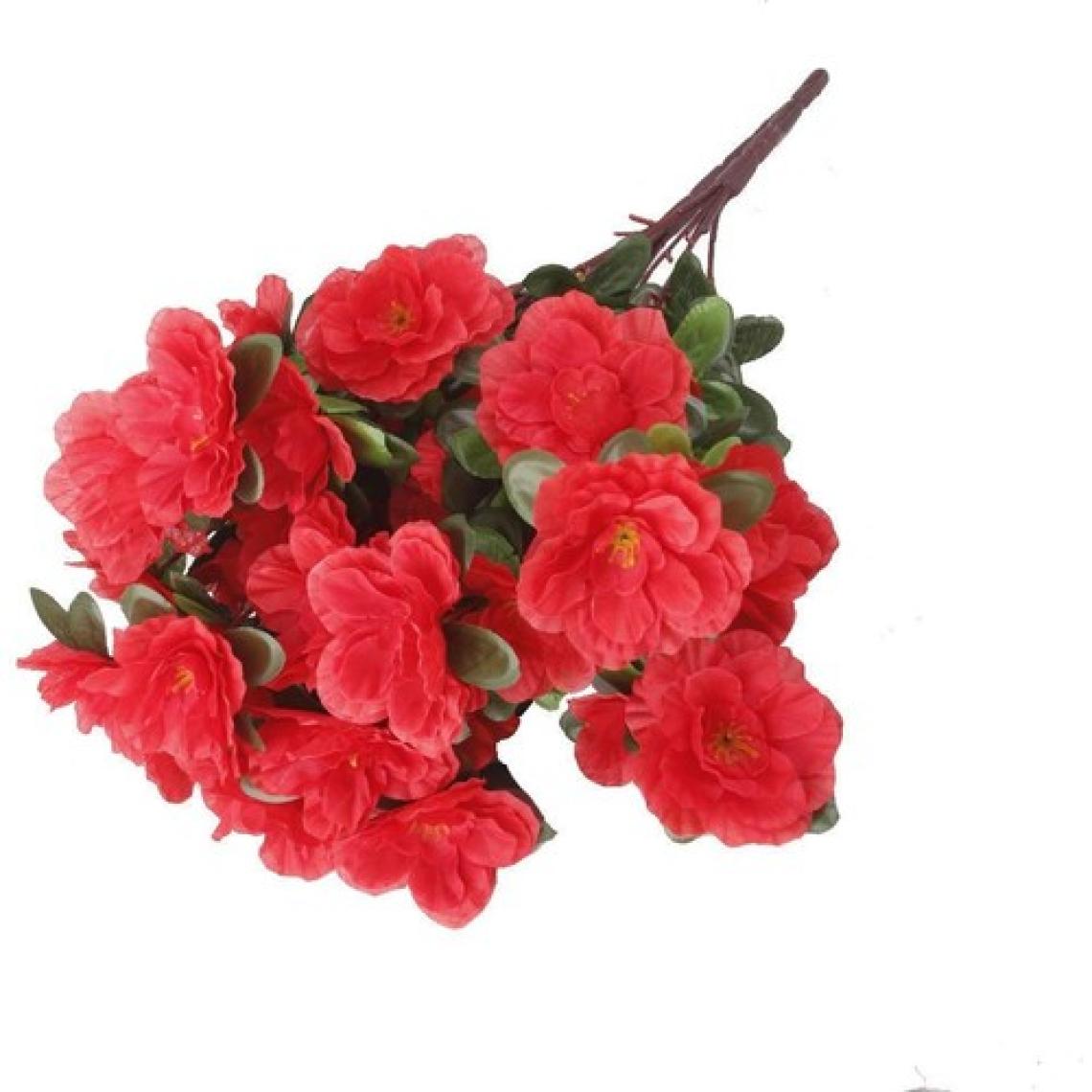 Nettenevime Yapay Çiçek Kırmızı Açelya Demeti 7 Dallı 33*20CM