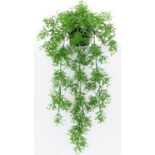 Çiçekmisin Mini Siyah Plastik Saksıda Yapay Sarkan Fesleğen