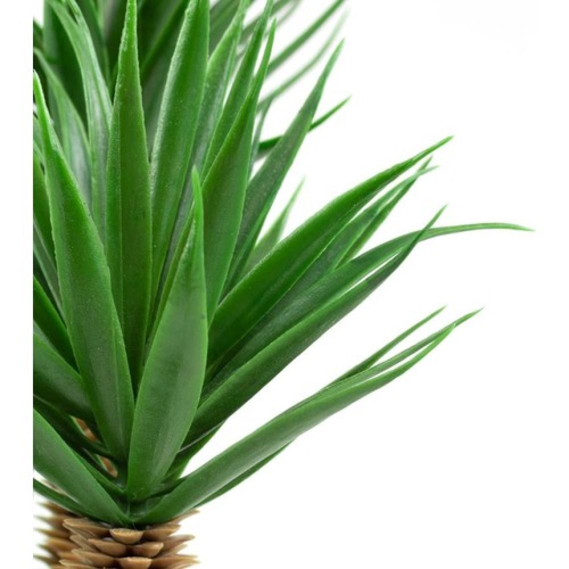 Çiçekmisin Siyah Saksıda Üç Dal Yapay Kaktüs Aloevera
