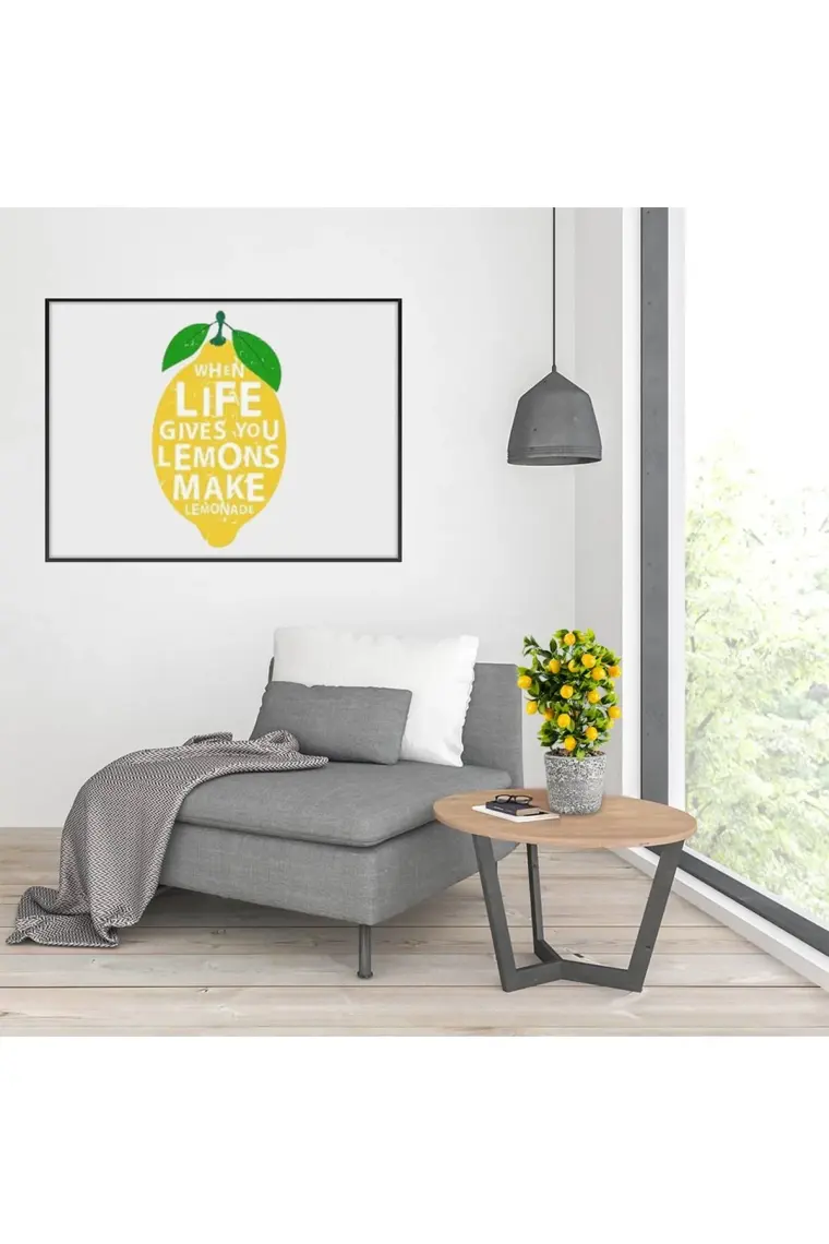 Çiçekmisin Porselen Saksıda Yapay Limon Ağacı
