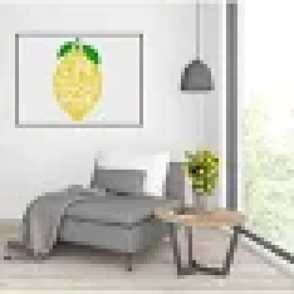 Çiçekmisin Porselen Saksıda Yapay Limon Ağacı