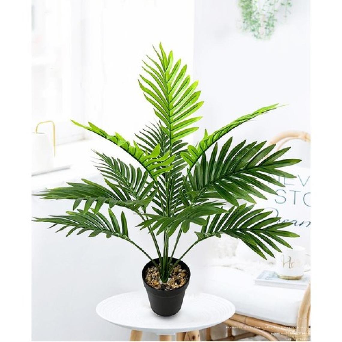 Nettenevime Yapay Ağaç Salon Bitkisi Areka Palmiye 83CM 18 Yaprak Plastik Siyah Saksıda