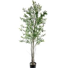 Refox Yapay Zeytin Ağacı 190cm 2 Gövdeli Çalılı Doğal Gerçek Görünümlü Yapay Ağaç