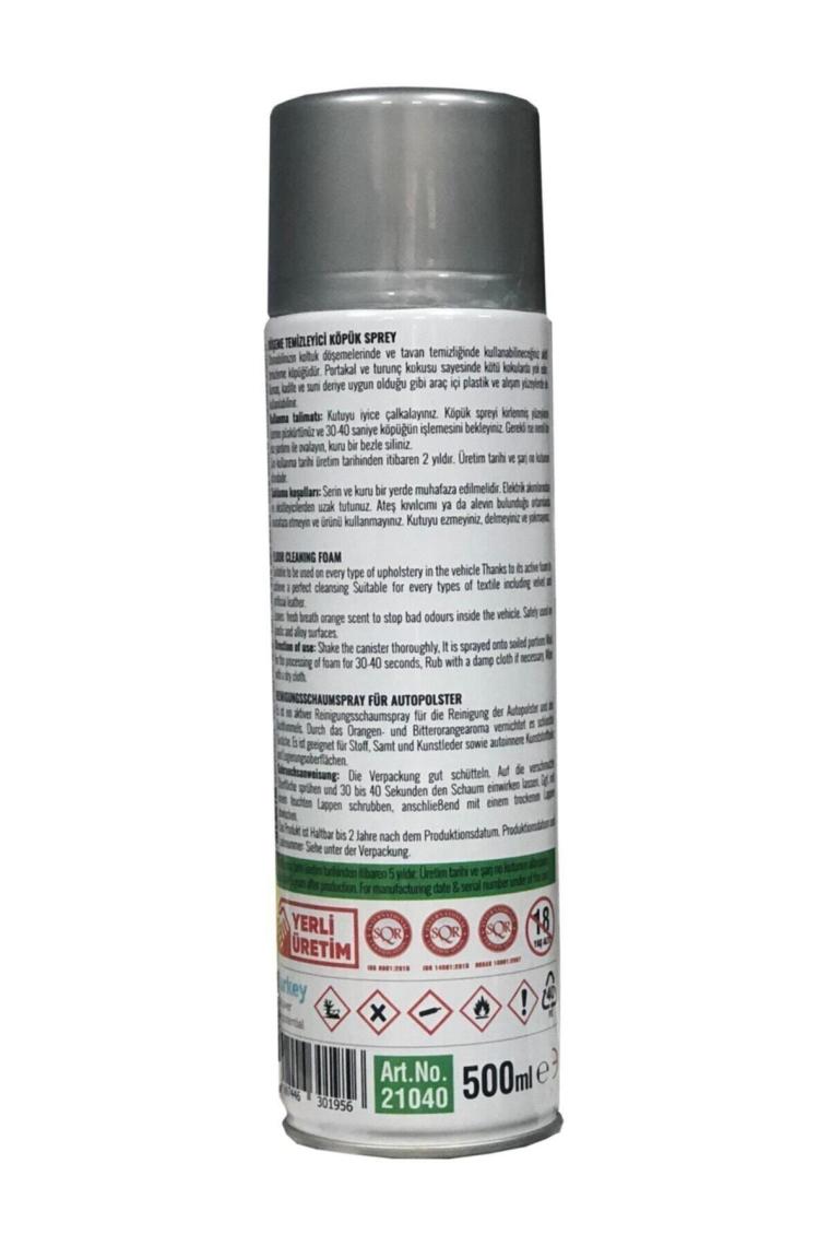 Oto Araç Içi Döşeme Ve Koltuk Temizleme Köpük Spreyi 500 Ml