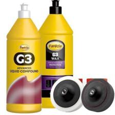 Farecla G3 Pasta 1 Lt + G3 Wax Cila 1 Lt (2 Adet Sünger - 1 Adet Ci̇la - 1 Adet Pasta)