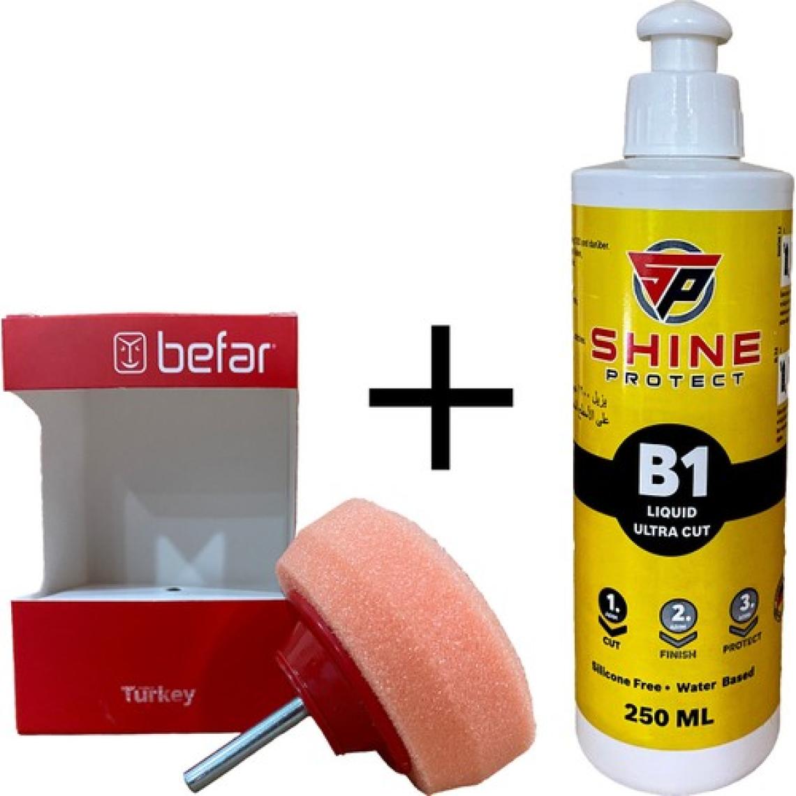 Befar Far Temizleme Süngeri ve 250 ml Çizik Giderici Pasta